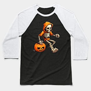 Halloween Skeleton Baseball T-Shirt
